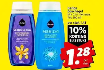 Boni Derlon Douchegel 10% Korting Bij 2 Stuks aanbieding