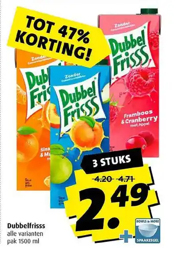 Boni Dubbelfrisss Tot 47% Korting aanbieding