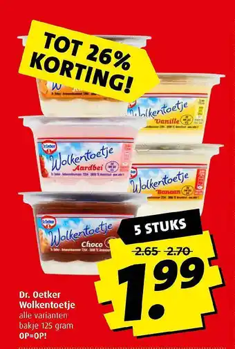 Boni Dr. Oetker Wolkentoetje Tot 26% Korting aanbieding