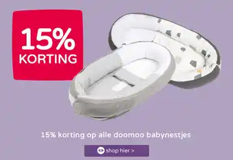 Prenatal 15% korting op alle doomoo babynestjes aanbieding