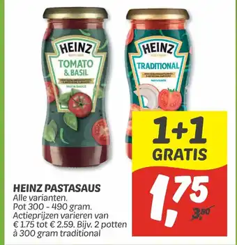 Dekamarkt Heinz pastasaus 300-490 gram aanbieding