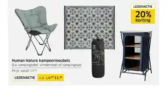 ANWB Human nature kampeermeubels 20% Korting aanbieding