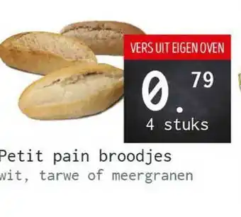 Naanhof Petit pain broodjes wit, tarwe of meergranen aanbieding