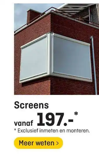 Hubo Screens aanbieding