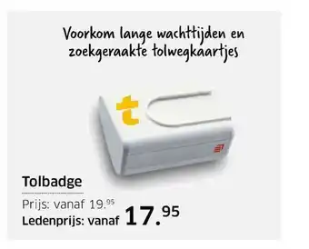 ANWB Tolbadge aanbieding