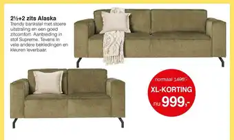 Woonsquare 2½+2 Zits alaska trendy bankstel aanbieding