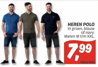 Dekamarkt Heren polo M t/m XXL aanbieding