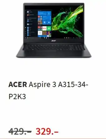 MediaMarkt Acer Aspire 3 A315-34-P2K3 aanbieding