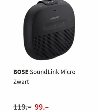 MediaMarkt Bose Soundlink Micro Zwart aanbieding