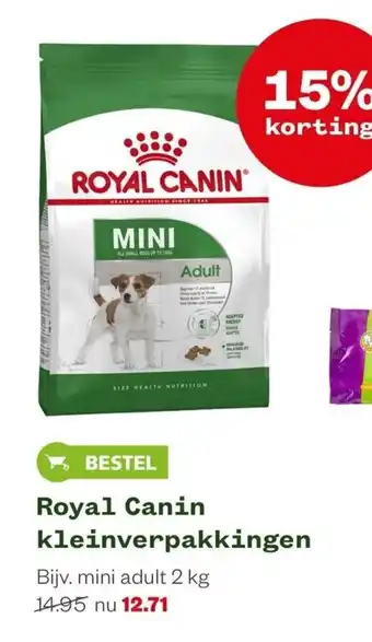 Welkoop Royal Canin kleinverpakkingen 2kg aanbieding