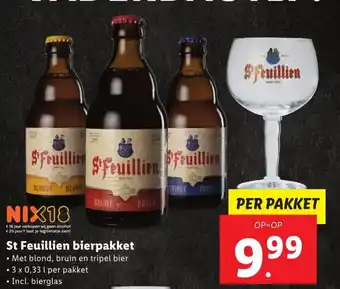 Lidl St Feuillien bierpakket 3*330ml aanbieding