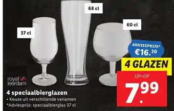 Lidl Royal Leerdam 4 speciaalbierglazen aanbieding