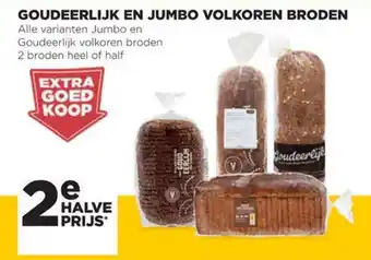 Jumbo Goudeerlijk en jumbo volkoren broden aanbieding