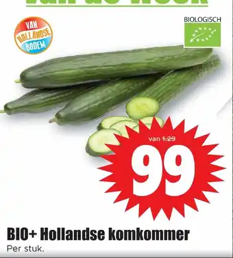 Dirk Bio+ Hollandse komkommer per stuk aanbieding