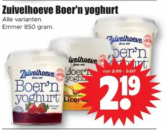 Dirk Zuivelhoeve Boer'n yoghurt 850 gram aanbieding