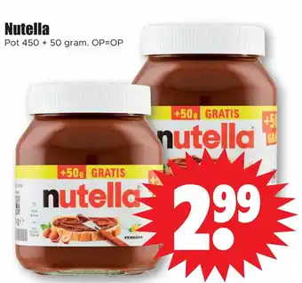 Dirk Nutella pot 450+50 gram aanbieding