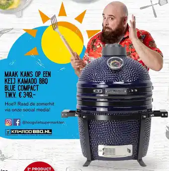 Hoogvliet Maak kans op een keij kamado BBQ blue compact T.W.V. aanbieding