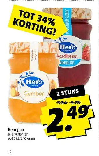 Boni Hero Jam Tot 34% Korting aanbieding