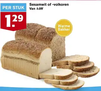 Hoogvliet Sesamwit of- volkoren aanbieding