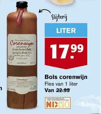 Hoogvliet Bols Corenwijn 1 liter aanbieding