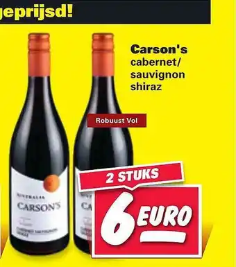 Nettorama Carson's Cabernet-Sauvignon Shiraz aanbieding