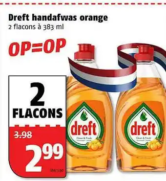 Poiesz Dreft Handafwas Orange 383 ml aanbieding