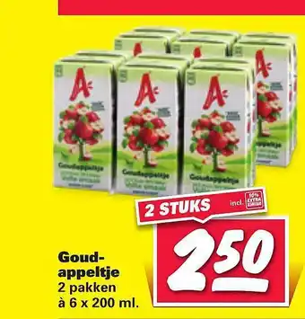 Nettorama Goudappeltje 6x200 ml aanbieding