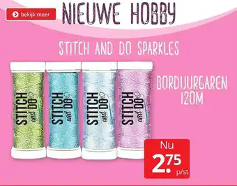 Boekenvoordeel Stitch And Do Sparkles Borduurgaren 120m aanbieding