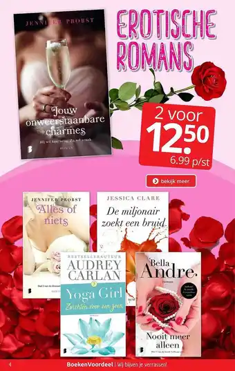 Boekenvoordeel Erotische Romans aanbieding