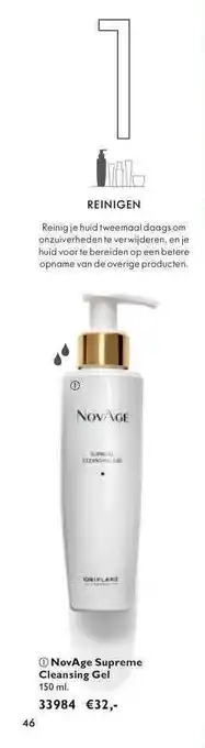 Oriflame NovAge Supreme Cleansing Gel 150 ml aanbieding