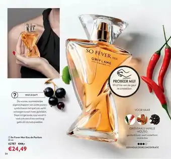 Oriflame So Fever Her Eau De Parfum aanbieding