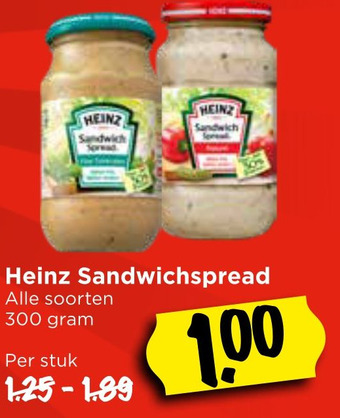 Vomar Voordeelmarkt Heinz Sandwichspread aanbieding