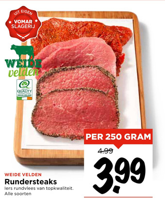 Vomar Voordeelmarkt Rundersteaks aanbieding