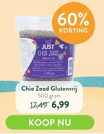 Holland & Barrett Chia Zaad Glutenvrij 500 gram aanbieding