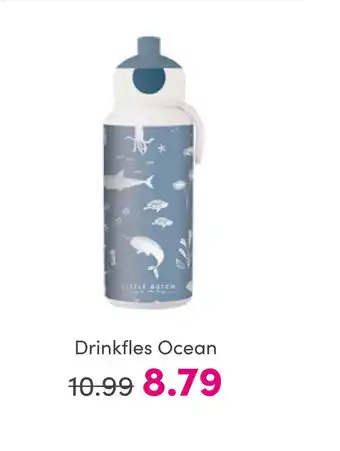 Baby & Tiener Little Dutch Drinkfles Ocean aanbieding