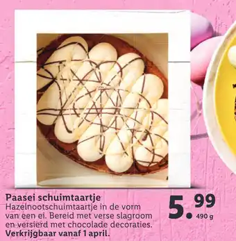 Lidl Paasei schuimtaartje 490g aanbieding