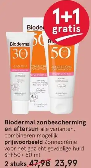 Etos Biodermal zonbescherming en aftersun alle varianten, aanbieding