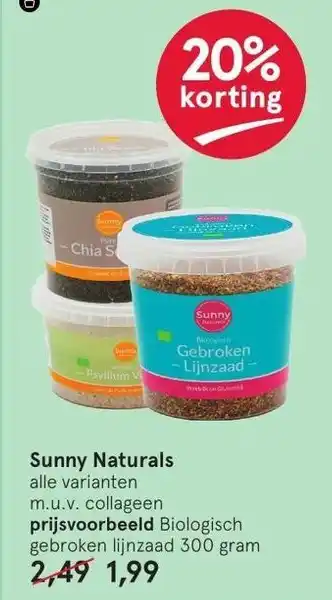 Etos Sunny Naturals aanbieding