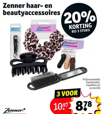 Kruidvat Zenner haar- en beautyaccessoires aanbieding