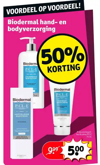 Kruidvat Biodermal hand- en bodyverzorging aanbieding