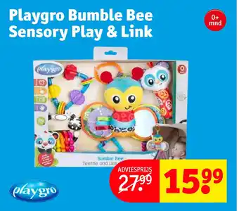 Kruidvat Playgro Bumble Bee Sensory Play & Link aanbieding