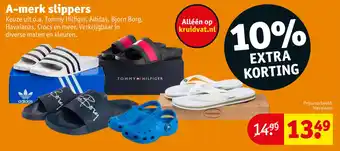 Kruidvat A-merk slippers aanbieding