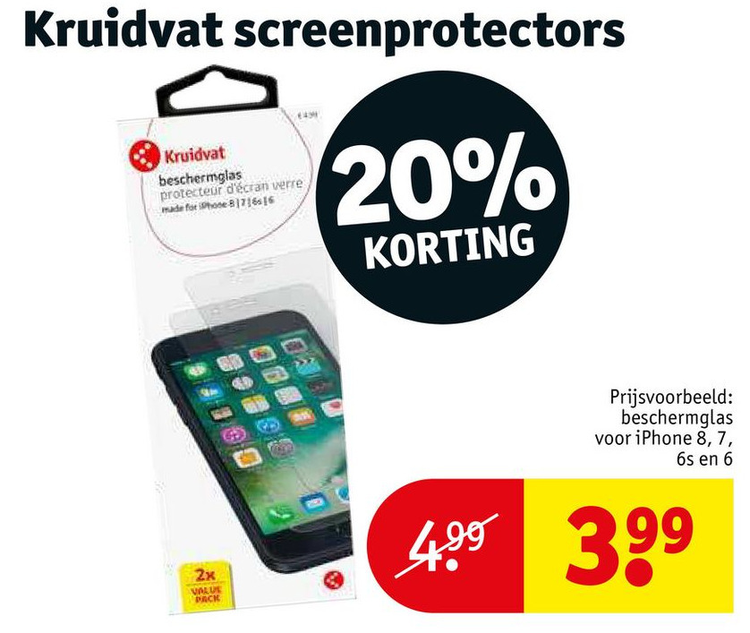 Kruidvat screenprotectors aanbieding bij Kruidvat