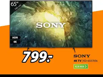 Expert Sony 4K TV | KD-65X7056 aanbieding