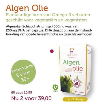 De Rode Pilaren Algen Olie aanbieding