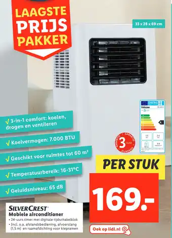 Lidl SILVERCRESTⓇ Mobiele airconditioner aanbieding