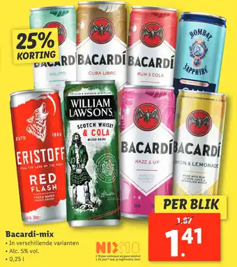 Lidl Bacardi-mix aanbieding