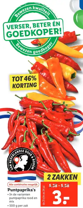 Lidl Puntpaprika's aanbieding