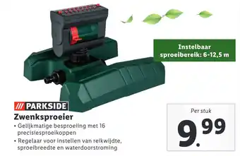 Lidl /// PARKSIDE Zwenksproeier aanbieding