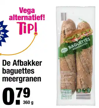 ALDI De Afbakker baguettes meergranen 360g aanbieding